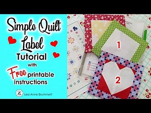 Simple Quilt Label Tutorial