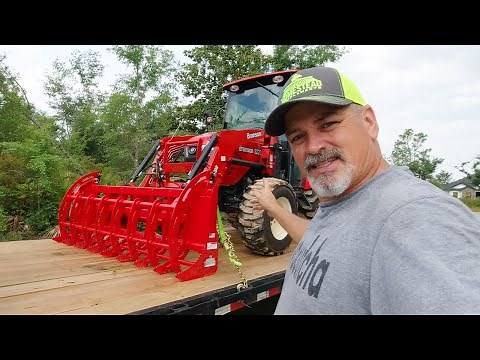 HOW To USE A ROOT RAKE with Homestead Implements Grapple and Branson Tractor
