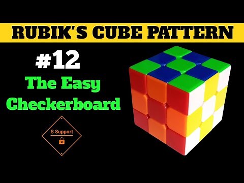 HOW TO MAKE THE EASY CHECKERBOARD PATTERN ON A 3x3 RUBIK'S CUBE | 3x3 RUBIK'S CUBE CHECKERBOARD