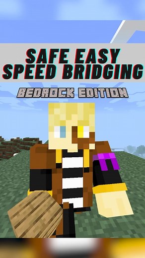 The Easiest and Fastest way to Bridge in Minecraft Bedrock Edition Tutorial! #Minecraft#minecrafthacks#gaming#minecrafttutorial#tutorial#bedrock#mcpe