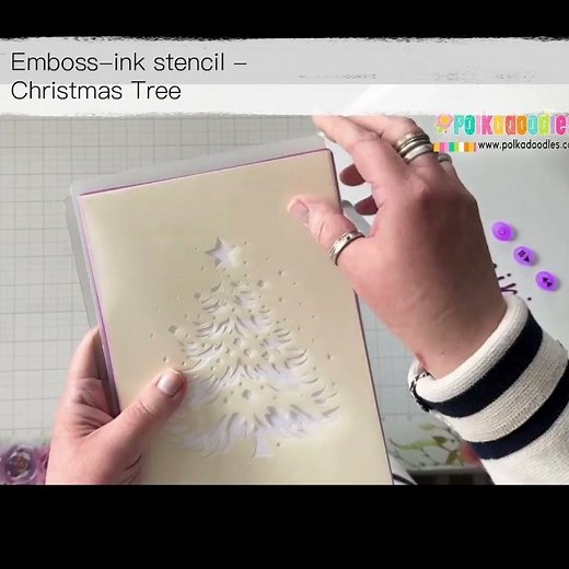Christmas Tree - ✨ How to Emboss a Stencil Using a Die Cutting Machine | Emboss-ink Stencil Tutorial