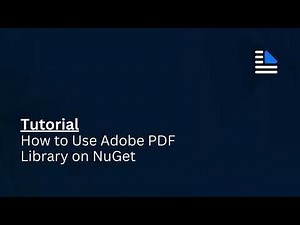 Tutorial: How to Use Adobe PDF Library on NuGet