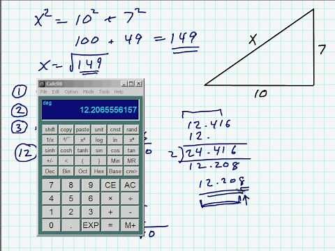 Using the Pythagorean Theorem: Square Roots