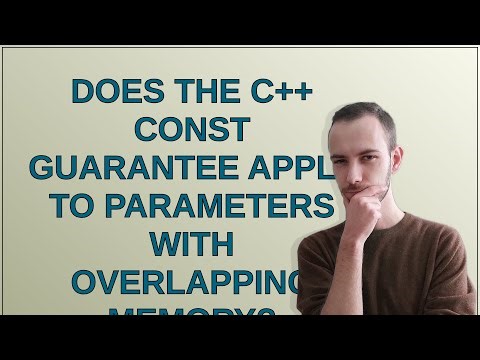 Does the C++ const guarantee apply to parameters with overlapping memory?