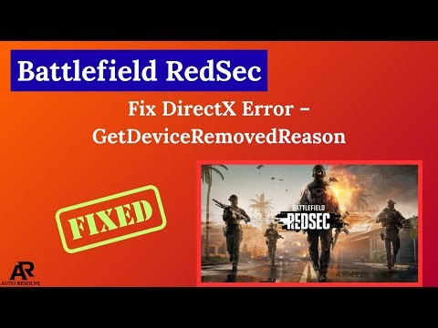 Fix Battlefield 6 RedSec DirectX Error – GetDeviceRemovedReason Fix [WORKING]