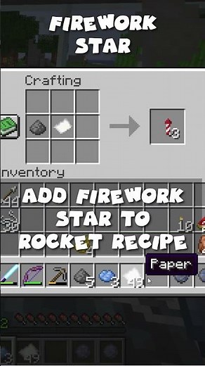 Let's Make a Firework Star in Minecraft Survival! 😎😎 #shorts
