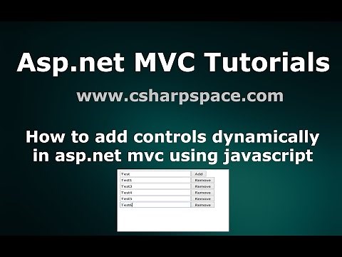How to add controls dynamically in asp.net mvc using javascript