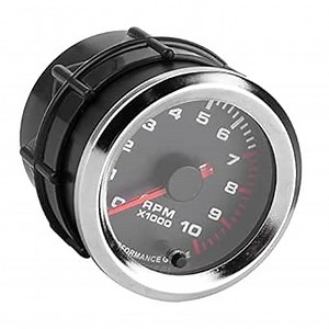 RPM Tachometer, 2in 10,000 RPM 7 Color LED Shift Light Tachometer Gauge for 4, 6, 8 Cylinder Gas Engines
