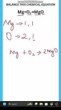 Balancing Chemical Equations in Seconds | Mg + O₂ → MgO