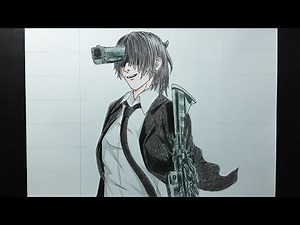 how to draw Aki Gun Devil