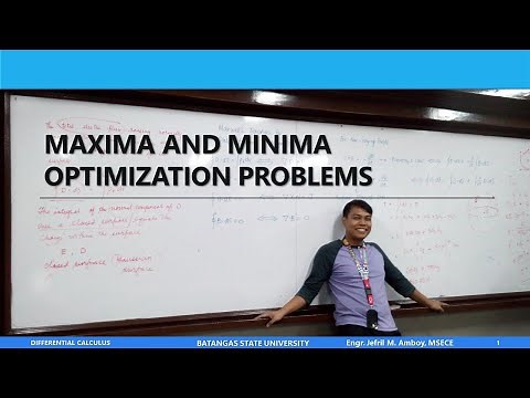 Maxima/Minima and Optimization Problems in Differential Calculus