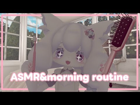 【VRChat】ふわふわ猫のメイドさんがあなたのモーニングルーティーンを手伝います[ASMR&撫で]