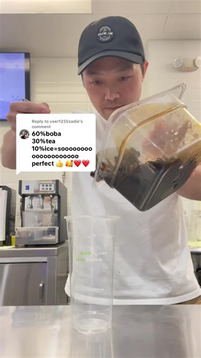 Replying to @user1255sadie it does look so perfect! What is your perfect ratio? #boba #bobatea