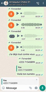 11K views · 210 reactions |  Attention aux arnaques , Quelqu'un se fait passer pour Cheko pour escroquer les gens.  N'envoyez jamais l'argent à quelqu'un qui se fait passer pour Cheko.  Voilà ses numéros d'arnaques +223 99 11 81 59 +223 71543899 | Cheko 791 Officiel | Facebook