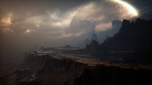 Alien Planet, Planet, Planet With Moon. Free Stock Video