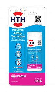 HTH Pool Care 6-Way Test Strips, Swimming Pool Water Chemical Tester, 30 Strips