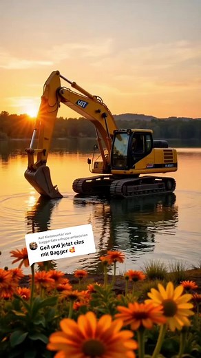 Spaßige Antwort auf Baggerfahrer-Hupe