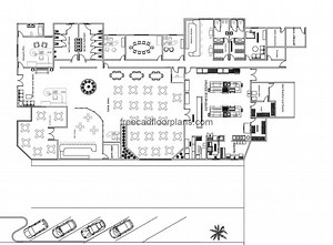 Commercial Restaurant 412204 - Free CAD Drawings