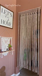Just finished crafting my own stunning macrame curtain! • It's not every day we get to make something ourselves, and I'm absolutely delighted with this gorgeous curtain! • #macrame #macrameart #macrameartist #macramehomedecor #macramecurtain #macramewallhanging #bohowallhanging #angscraftsncreations | AngscraftsnCreations Macrame