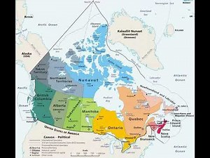 Map of the 10 Canada Provinces