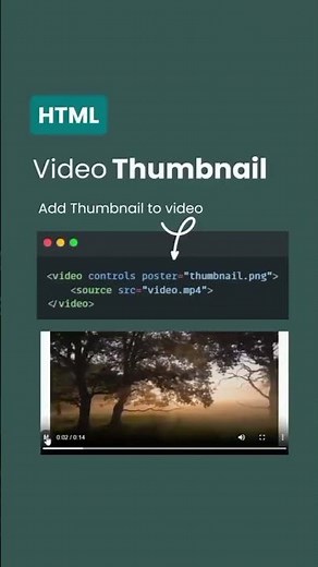 How to Add a Video Thumbnail in HTML | Easy Tutorial 🚀