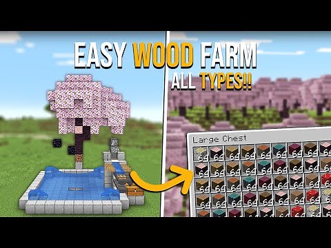 Minecraft EASY Wood Farm Tutorial 1.21 - All Types - NEW!
