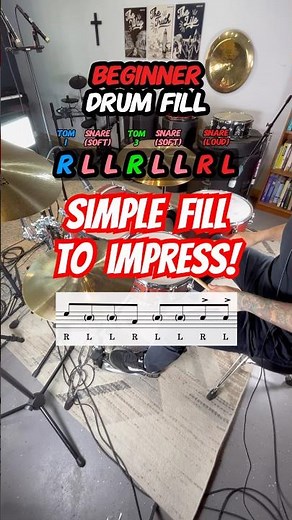 DRUM like a PRO: Beginner DRUM FILL Lesson🥁