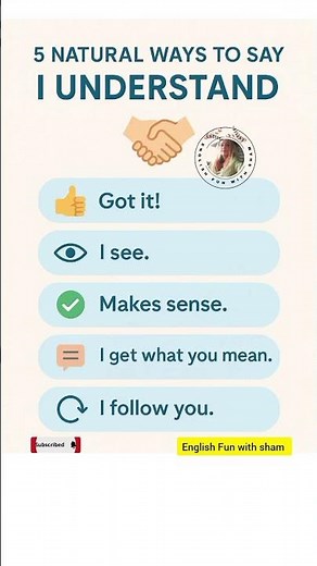 Better ways to say 'I understand ' | Understand synonyms #shorts #understand #synonyms #trending