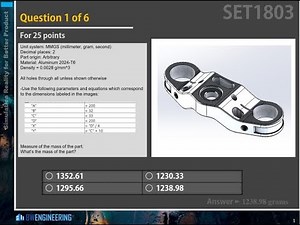 Solidworks tutorial | CSWP segment 1 practice exam | SET1803