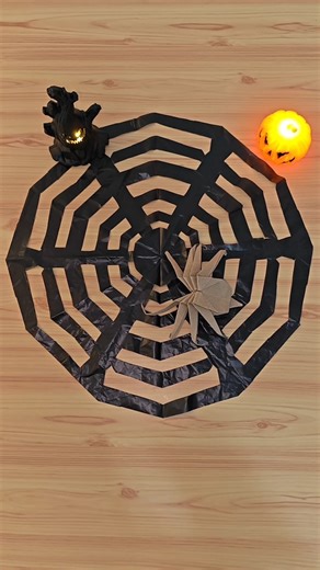 Easy Halloween Spider Web Idea 🎃