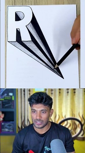 How to Draw the Letter R in 3D