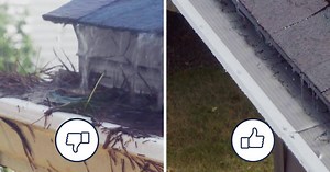 598K views · 37 reactions | Cleaning gutters becomes a thing of the past when you protect them with LeafFilter, the #1 rated micro-mesh gutter guard. | LeafFilter Gutter Protection | Facebook