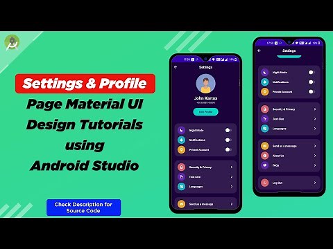 How to create Settings Page with Modern and Attractive Material UI design in Android Studio