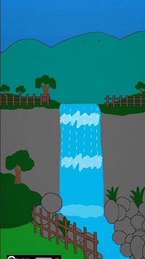 Waterfall|Simple Animation#shorts#shortsfeed
