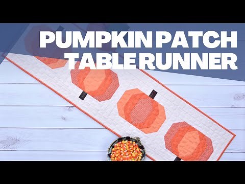 Pumpkin Patch quilted table runner tutorial and free printable pattern