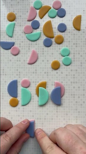 Basic shape earrings made with Cernit Opaline polymer clay