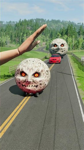 Big & Small Cars vs Giant Hand Slap - BeamNG.drive