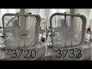 Lasko Box fan visual airflow comparison