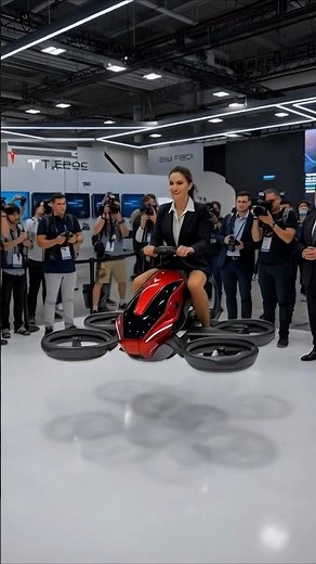 Tesla Unveils Futuristic Flying Bike #elonmusk #future #electriccar #ai