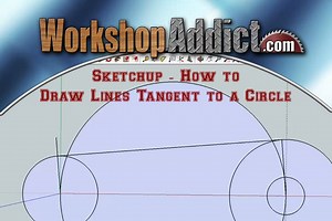 Sketchup -- How to Draw Lines Tangent to a Circle