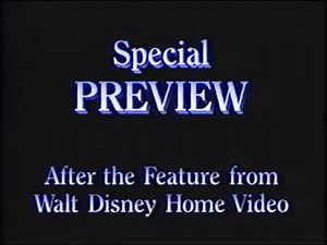 Special Preview After the Feature from Walt Disney Home Video/Feature Presentation Bumpers (1992)