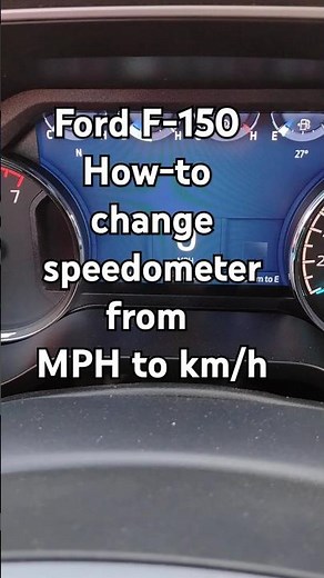 2023 Ford F150 - How to switch from MPH to km/h in the digital speedometer #shorts