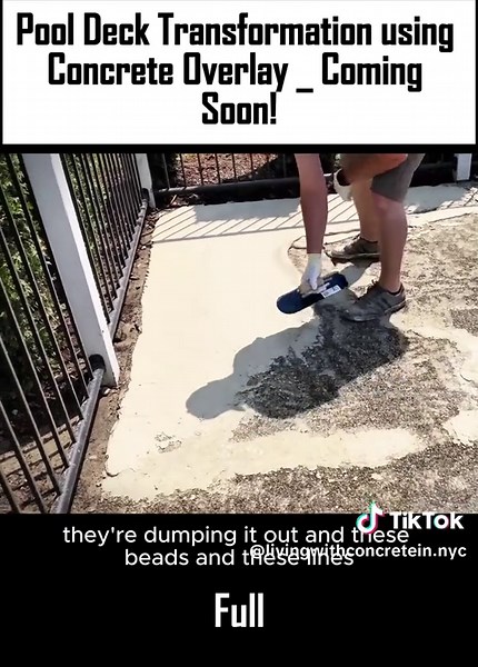Concrete Overlay Pool Deck Transformation Process