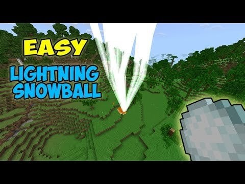 How to Create Lightning Snowball in Minecraft Bedrock Edition!