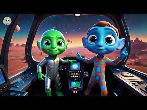 Five Tiny Aliens Zoom Through Space | Counting Song for Kids | Outer Space Nursery Rhyme