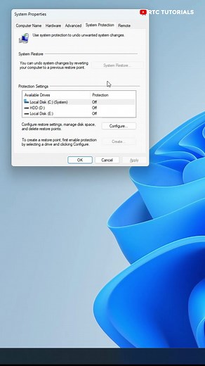 Useful PC Tips: Turn on System Protection for Windows | RTCTutorials