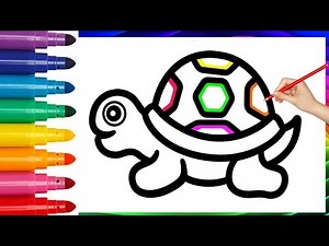 Turtle Drawing and Coloring for Kids | Step-by-Step Art for Children