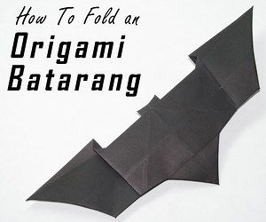 How to Fold an Origami Batarang From the Dark Knight