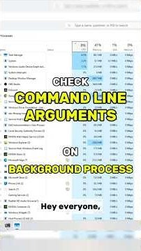 Windows Task Manager Trick: See Command Line Arguments of Running Programs #windows #shorts