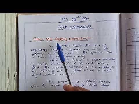 Spin-Spin coupling(interaction) in NMR spectroscopy...